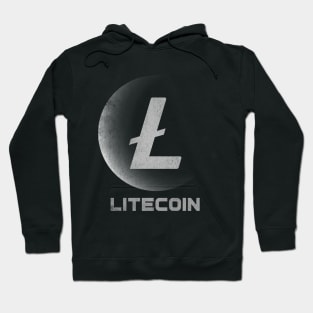 Vintage Litecoin LTC Coin To The Moon Crypto Token Cryptocurrency Blockchain Wallet Birthday Gift For Men Women Kids Hoodie